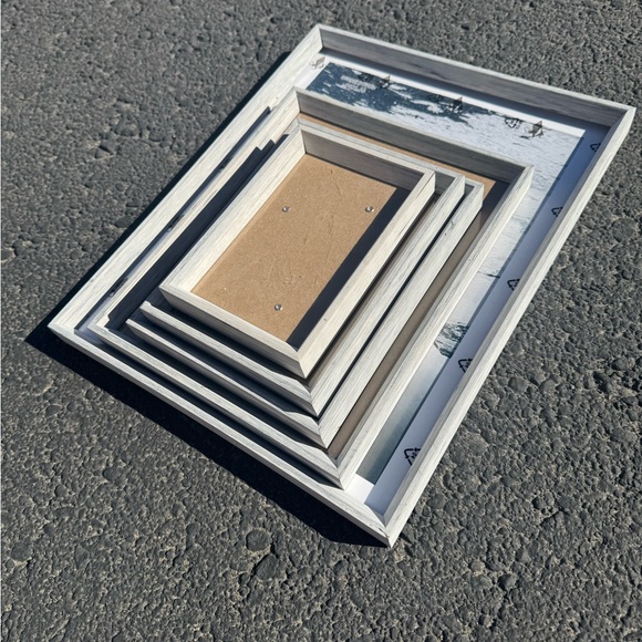 Other - 5 - piece gray wood picture frame set - Modern Rustic Wall Frames multiple sizes